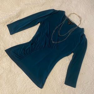 Business casual top blue small
